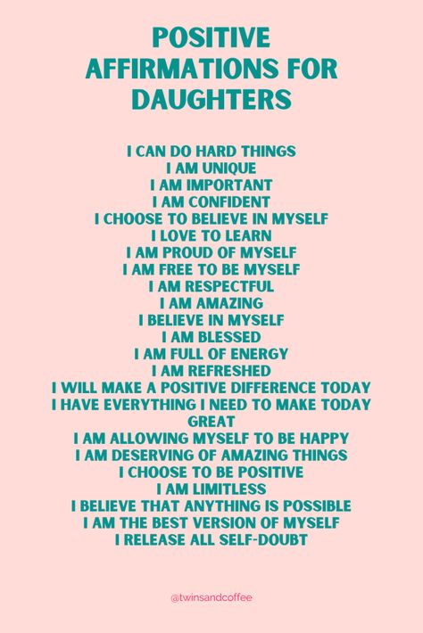 160 Loving Positive Words of Affirmation for Daughter Words Of Affirmation For Teenage Daughter, Daily Affirmations For Daughter, Daughter Affirmations, Positive Words Of Affirmation, Katie Rose, List Of Words, Morning Words, Positive Affirmations For Kids, Daughter Love Quotes