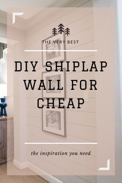 A perfect DIY tutorial that will transform your space.  Material list included in this one.  We used this on our island and turned out amazing.  DiY Shiplap for cheap. Shiplap Lower Half Of Wall, Shiplap Alternative Accent Wall, Easy Shiplap Wall Diy, Plywood Shiplap Wall, Plywood Shiplap, Cheap Paneling, Shiplap Hallway, Accent Wall Hallway, Diy Shiplap Wall