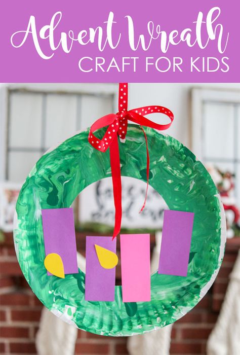 Paper Plate Advent Wreath Craft for Children and Toddlers Kids Advent Wreath, Advent Wreath Craft, Craft For Children, Advent Wreath Diy, Advent Crafts, Advent For Kids, Advent Activities, Christmas Crafts For Toddlers, Preschool Christmas Crafts