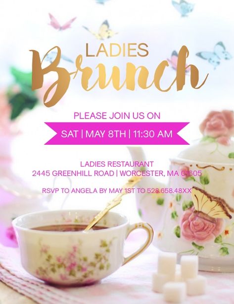 Ladies Brunch Flyer Ladies Events Ideas, Brunch Activities Ladies, Ladies Brunch Ideas, Women Empowerment Brunch, Breakfast Meeting Flyer, Brunch Flyer Ideas, Postermywall Templates, Brunch Invitations Ladies, English Reading Skills