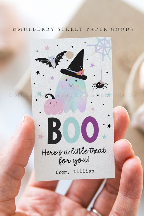 Digitial Download Halloween Tag Printable Classroom Treat For Kids Halloween Birthday Party TAg Halloween Classroom Gift Bags, Halloween Goodie Bag Tags Printable, Halloween Treat Tags Free Printable, Halloween Tags Printables Free, Halloween Tags For Treat Bags, Pastel Halloween Party, Treat Bags For Kids, Kids Halloween Birthday Party, Halloween Favor Tags