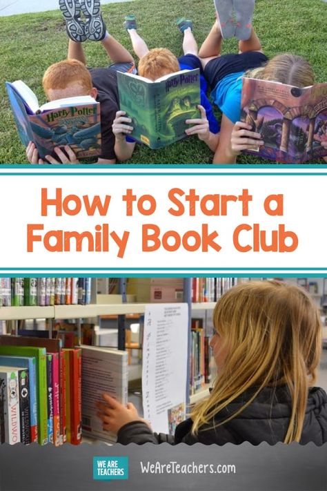 How to Start a Successful Family Book Club | WeAreTeachers Karen Kingsbury Books, Book Club Activities, Book Club List, Classroom Libraries, Classroom Library Organization, Successful Family, June Cleaver, Elementary Books, Summer Book Club