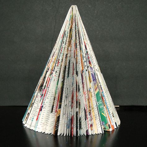 Paper Mache Fairy, Recycled Christmas Tree, Diy Paper Christmas Tree, Christmas Art For Kids, Christmas Learning, Book Christmas Tree, Paper Shapes, Christmas Thoughts, Book Tree