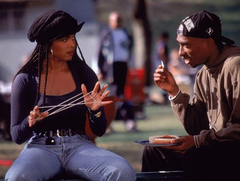 Janet Jackson and Tupac Shakur in Poetic Justice Justice Aesthetic, 90s Couples, Black 90s Fashion, Looks Hip Hop, Meagan Good, 90s Hip Hop Fashion, Poetic Justice, Black Love Couples, Black Couples Goals