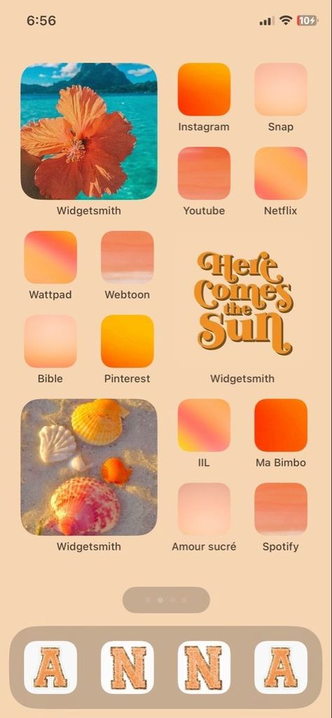 Summer Watch Faces, Summer Home Screen, Summer Homescreen, Orange Aesthetic Wallpaper, Vibe Wallpaper, Summer Watch, Ios Theme, Cute Home Screen Wallpaper, Cute Home Screens