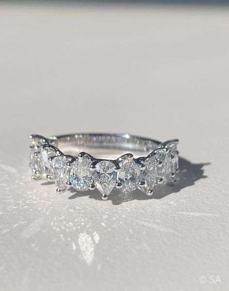 Wedding Ring White Gold, Eternity Rings Stackable, Band Wedding Ring, 12 Stones, Gold Anniversary, Ring White Gold, Etsy Wedding Rings, Unique Wedding Bands, Bling Rings