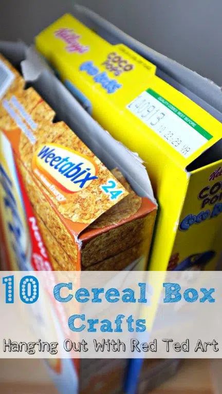 Cereal Box Craft For Kids, Cereal Box Crafts, Cereal Boxes Diy, Cereal Box Craft, Recycle Projects, Recycling Projects, Red Ted Art, Box Crafts, Cardboard Box Crafts