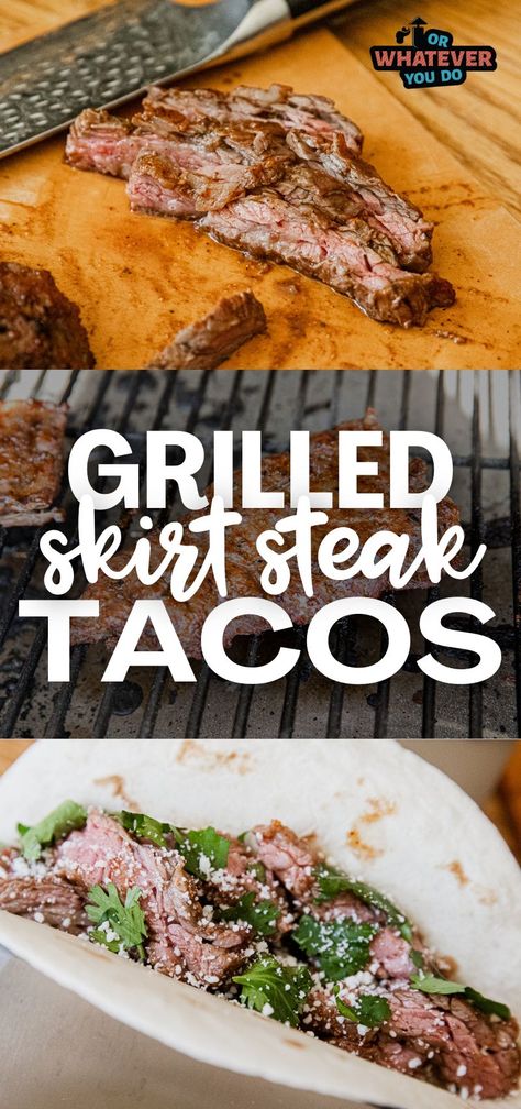 Grilled Skirt Steak Street Tacos Steak Taco Marinade, Steak Street Tacos, Steak Taco Recipe, Skirt Steak Tacos, Street Taco Recipe, Traeger Grill Recipes, Skirt Steak Recipes, Beef Tacos Recipes, Grilled Skirt Steak