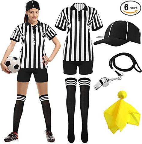 Referee Costume, Football Costume, Sports Party Outfit, Sports Costume Ideas, Referee Shirts, Football Referee, Team Costumes, Pretty Halloween Costumes, Trendy Halloween Costumes