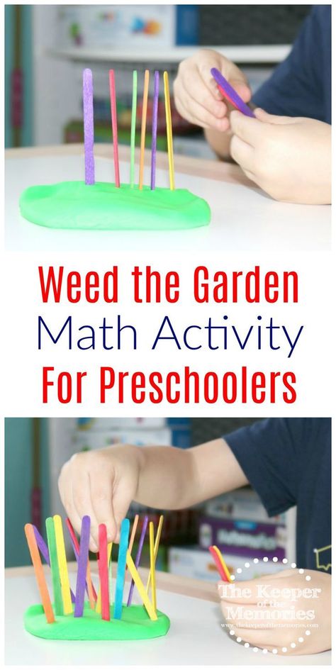 Counting is such an important early math skill for little kids, which is why I put together this awesome Weed the Garden Math Activity for Preschoolers. It's a fun way to teach counting and one to one correspondence. You're definitely going to want to check it out if you're looking for math and counting games for your little kids. And of course it would be great for a preschool gardening theme too! #preschoolthemes #gardening #counting #preschoolmath #countinggames #kidsactivities Carpet Activities For Preschool, Spring Math Activities For Toddlers, Seeds Preschool, Weeding The Garden, Math For Toddlers, Math Counting Games, Preschool Gardening, Garden Preschool, Apple Games