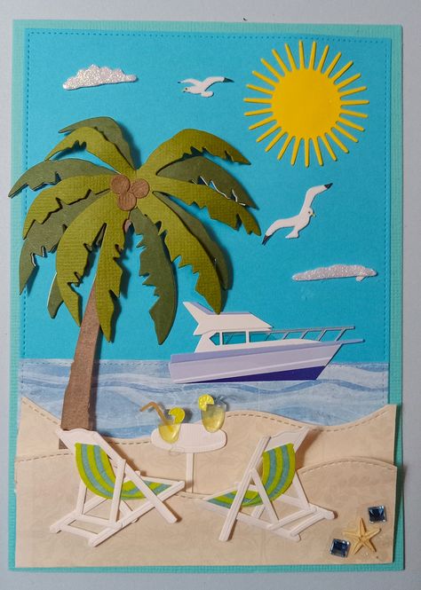 Beach Diorama, Holiday Homework, Class Theme, Hand Made Greeting Cards, Mandala Art Lesson, Paper Style, Board Decoration, Diy Gift Wrapping, Making Greeting Cards