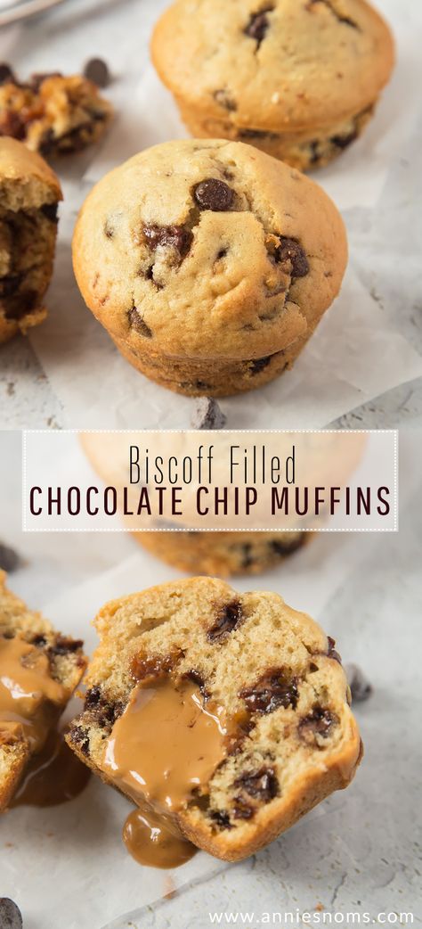 Biscoff Recipes, Biscoff Spread, Filled Muffins, Gateaux Cake, Chocolate Filling, Chocolate Chip Muffins, Chocolate Muffins, Homemade Chocolate, Tips And Advice