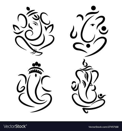 Ganesha Vector, Om Symbol Tattoo, Ganesh Tattoo, Ganesha Drawing, Ganesha Tattoo, Om Tattoo, Outline Images, Wallpapers Cartoon, Symbol Tattoo