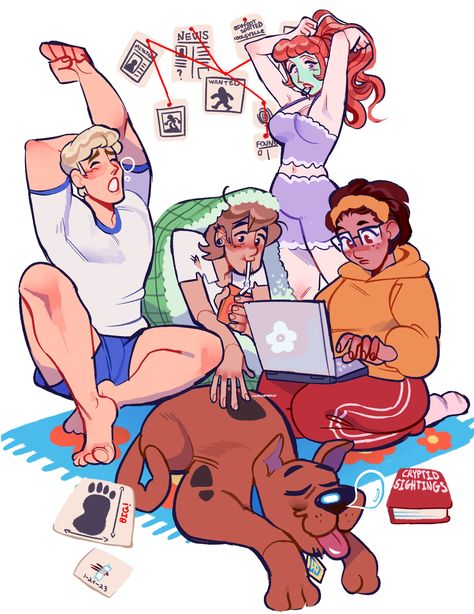 Scooby Doo Pictures, Scooby Doo Mystery Inc, Scooby Doo Images, Scooby Doo Mystery Incorporated, Scooby Doo Mystery, Real Bodies, Arte Inspo, Cute Art Styles, Sketchbook Art Inspiration