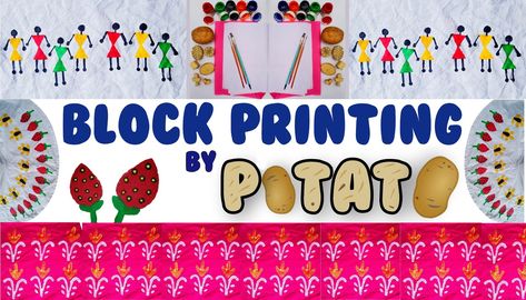 To watch the video visit our YouTube channel. Learn Fashion, Fabric Printing, Block Printing, Wooden Blocks, Diy Fabric, Home Made, Block Print, Youtube Channel, Potato