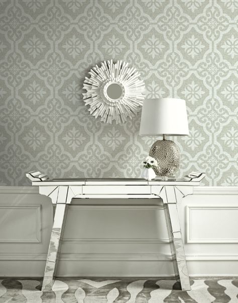 Wallquest Wallpaper, Medallion Wallpaper, Damask, Wall Coverings, Entryway Tables, Entryway, Furniture, Quick Saves, Home Decor