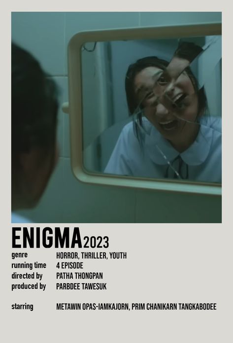 thai series polaroid poster Enigma Drama, Horror K Drama, Movies To Watch Thriller, Thai Drama Poster, Movies To Watch Horror, Korean Thriller Movies, Enigma Thai Drama, Enigma Aesthetic, Best Thriller Movies