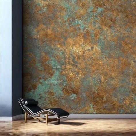 Old Rusty Wall Mural, Old Copper Textured, Rusty Look Copper Wallpaper, Concrete Look Wallpaper, Abstract Peel Stick Wallpaper, Home decor #old #rusty #oldcopper #rustylook #concrete #abstractart #blackwallpaper #blacktropical #blacktropicalwallpaper#leaf #leaftropical #peelandstickwallpaper #homedecor #blackandwhite #removablewallpaper #tropicalwallpaper #floral #patternwallpaper #floralwallpaper #exquisite #darkfloral #peelandstickwallpaper #vintageflowers #mixedflowers #homedecor #homedes... Stairway Wall, Copper Bedroom, Copper Wallpaper, Tapete Gold, Accent Wall Designs, Look Wallpaper, Stars Wallpaper, Nursery Mural, Live Art