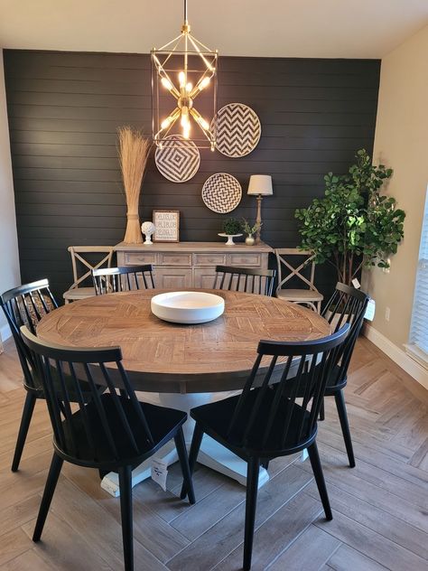 American Furniture Warehouse | Denver, Phoenix & Houston | AFW.com Dining Room With Round Table, Modern Farmhouse Dining Room, Modern Farmhouse Dining, Dinning Room Design, Dining Room Ideas, Home Entrance Decor, Farmhouse Dining Table, Furniture Warehouse, American Furniture