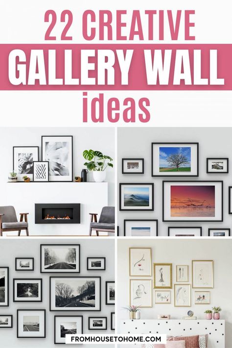 Gallery walls are popular for their ability to add visual interest and make your space come alive. But if you don't want to break the bank, then this roundup of creative gallery wall ideas will help you create a DIY gallery that is both budget friendly and eye catching. #fromhousetohome #walldecor #homedecor #gbspringinspiration Fun Portraits, Wine And Paint Night, Picture Walls, Gallery Wall Ideas, House To Home, Sewing Room Storage, Picture Gallery Wall, Gallery Wall Layout, Interior Decorating Tips