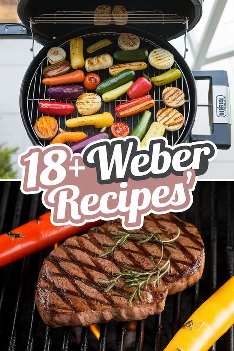 Fire up your grill with these tasty Weber recipes that bring joy to every cookout. From juicy burgers to flavorful veggies each dish is designed to make your taste buds dance. Perfect for summer BBQs family gatherings and backyard fun these recipes will surely impress your friends and family. Weber Grill Recipes, Grilling Meals, Grilled Stuffed Peppers, Weber Recipes, Grilled Vegetable Skewers, Grilled Shrimp Tacos, Strip Steak Recipe, Salmon Glaze Recipes, Juicy Burgers