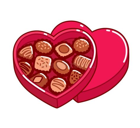 Heart Shaped Box Of Chocolates Stock Vector - Illustration of milk, date: 174954084 Heart Shaped Chocolate Box, Chocolate Drawing, Chocolate San Valentin, Valentine Drawing, Valentine History, Candy Drawing, Box Valentine, Candy Kitchen, Heart Shaped Chocolate