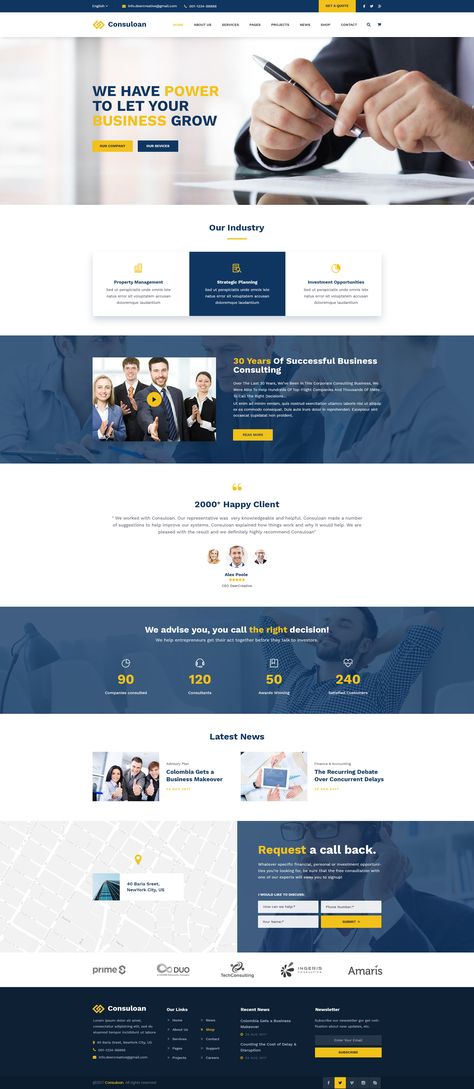 Consuloan | Multipurpose Consulting Psd Templates Preview - ThemeForest Corporate Website Design, Consulting Website, Web Design Websites, Business Web Design, Template For Business, Best Website Design, Services Website, Webdesign Inspiration, Fun Website Design