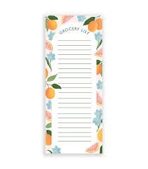 Grocery Notepad, Citrus Pattern, To Do List Pad, To Do List Notepad, Gouache Illustration, Grocery Shopping List, Shopping List Grocery, List Notepad, Gouache Illustrations