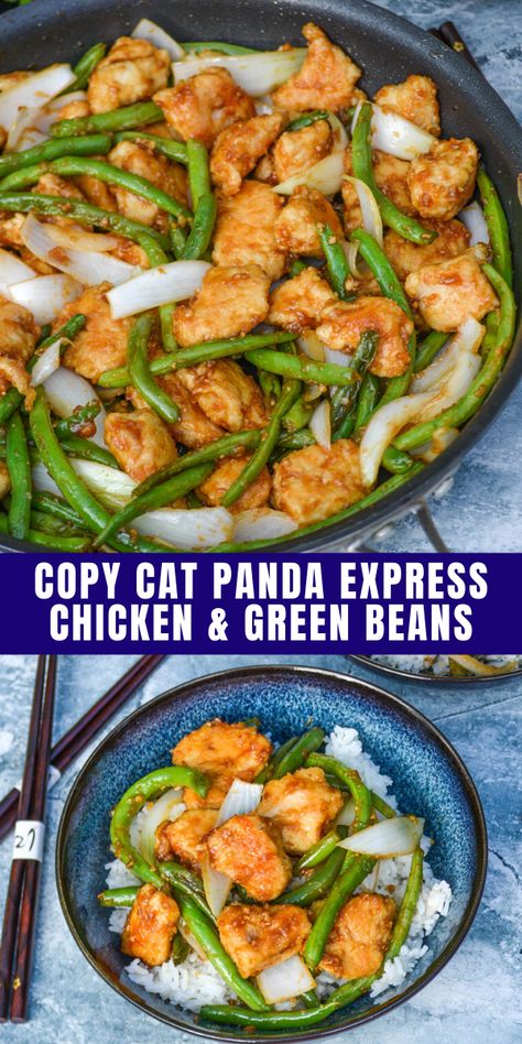 Panda Express Chicken, Food Cravings Dinner, Chicken And Green Beans, Copy Cat Recipe, Chicken Green Beans, Chinese Chicken Recipes, Chinese Cooking Recipes, Easy Chinese Recipes, Copykat Recipes