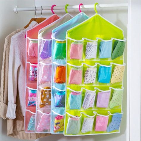 Closet Wall Organizer, Diy Kast, Hanging Storage Pockets, Shoe Rack Door, Organiser Son Dressing, Foldable Wardrobe, Best Closet Organization, Closet Diy, Creative Closets