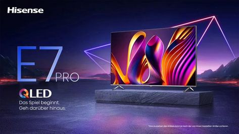 Hisense E7NQ Pro has debuted its 2024 European TV lineup specifically designed for gamers and movie enthusiasts with 4K resolution and a 120 Hz refresh rate at starting price tag of €1,999/ £1,799. #Hisense #HisenseE7NQPro #TV #Television #TechNews #TrendingNews #game Television Advertising, Photo Games, Social Media Advertising Design, Tv Design, Graphic Design Ads, Fast Moving, Movie Buff, Futuristic Technology, Future Technology