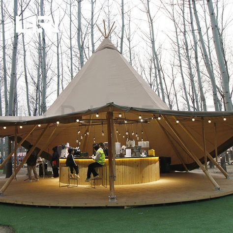 Large Luxury Glamping Wooden Pole Tipi Tent for Outdoor Wedding and Events https://m.alibaba.com/product/1600483383006/Large-Luxury-Glamping-Wooden-Pole-Tipi.html?__sceneInfo={"cacheTime":"1800000","type":"appDetailShare"} Tipi Glamping, Tent For Wedding, Wood Tent, Treehouse Ideas, Tipi Tent, Luxury Glamping, Wooden Poles, Luxury Tents, Event Tent