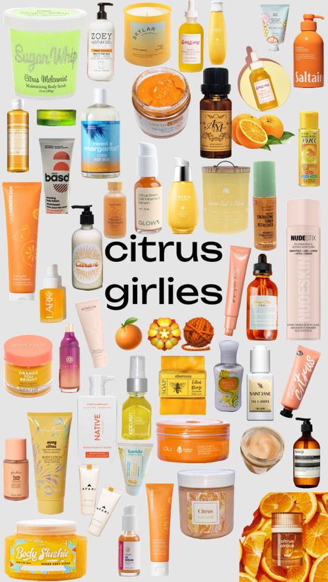 #citrus #preppy #citrusaesthetic #orangeaesthetic #orange #green #pink #yellow #aesthetic #aesthetics Pink Yellow Aesthetic, Moisturizing Body Scrub, Citrus Perfume, Citrus Smell, Body Hygiene, Pretty Skin Care, Perfume Scents, Pretty Skin, Citrus Scent