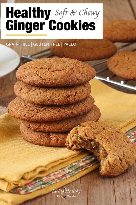 Almond Flour Spice Cookies, Almond Flour Gingerbread Cookies, Paleo Ginger Cookies, Ww Baking, Cookie Healthy, Glutenfree Cookies, Using Almond Flour, Favorite Christmas Desserts, Chewy Ginger Cookies