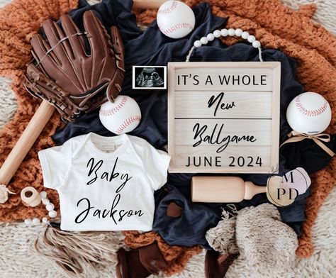 Celebrate the upcoming arrival of our baby boy with this charming digital pregnancy announcement. Spread the love and anticipation as we countdown to this special moment together! Baseball Baby Announcement, Baseball Pregnancy Announcement, Gender Reveal Baseball, Husband Pregnancy Announcement, Pregnancy Announcement Template, Digital Pregnancy Announcement, Pregnancy Announcement To Husband, Pregnancy Announcements, Baseball Baby