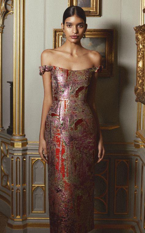 Women's Markarian Fall/winter 2024 Collection | Moda Operandi Prom Dresses Mermaid Style, Dresses Mermaid Style, Floral Gowns, Jungle Dress, White Gold Dress, Party Midi Dress, Modern Cocktail, Prom Dresses Mermaid, Corset Midi Dress