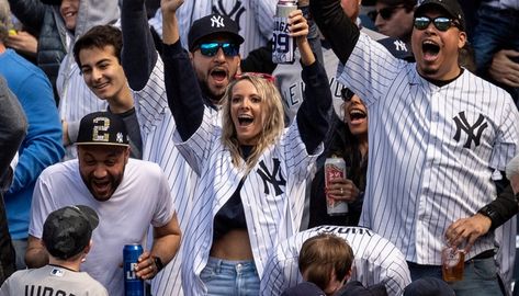 Yankees Game, Water Bottle Flip, Bottle Flip, Character Clothes, Yankees Fan, Yankee Stadium, Uncle Rick, The Outfield, Bleachers