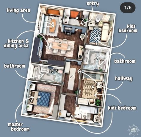 Movie Hangout, Snowy Escape, Sims 4 Content, Room Movie, Sims 4 Houses Layout, Sims Freeplay Houses, Sims 4 Challenges, Sims Free Play, Sims 4 House Plans