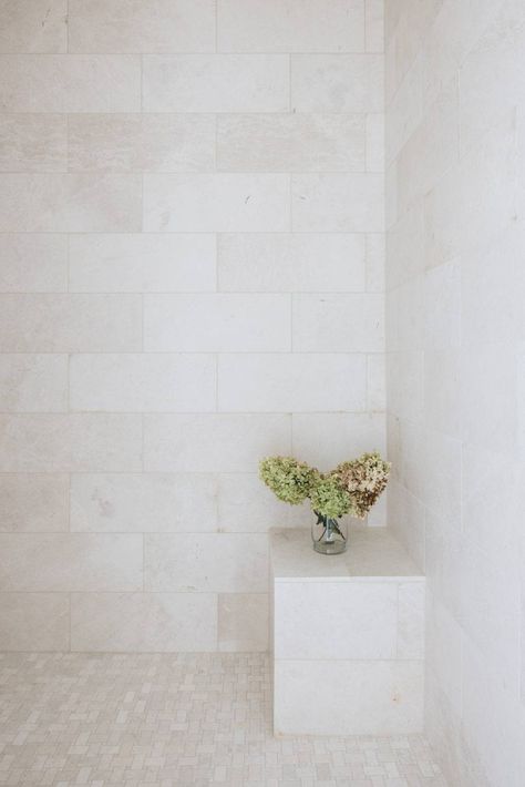 Master Bath Shower Tile, Neutral Bathroom Tile, Large Tile Bathroom, Master Shower Tile, Large Shower Tile, Corner Shower Bench, Company Photography, Master Bath Tile, Marble Tile Bathroom