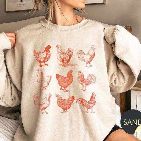 Excited to share this item from my #etsy shop: Chicken Sweatshirt, Chicken Farmer Sweater, Chicken Lover Gift, Crazy Chicken Lady Crewneck, Rooster Sweatshirt, Homestead Chicken Mama Chicken Sweatshirt, Chicken Graphic, Chicken Mama, Chicken Farmer, Chicken Mom, Chicken Lover Gifts, Crazy Chicken, Crazy Chicken Lady, Perfect Chicken