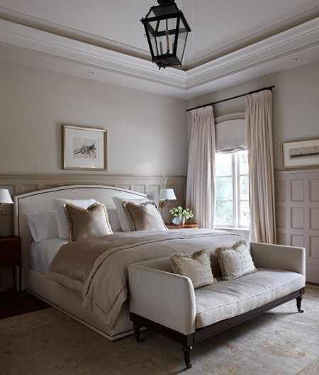 white and beige bedroom xo Feminine Bedroom Design, Neutral Bedroom Design, Taupe Bedroom, Feminine Room, Feminine Bedroom, Classic Farmhouse, Bedroom Seating, Gorgeous Bedrooms, Hidden Treasure