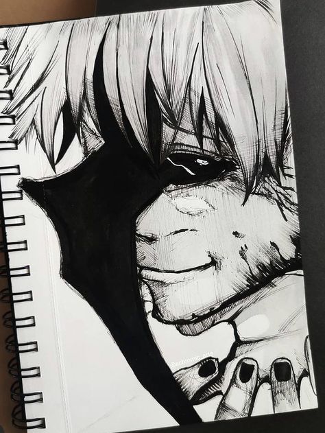 Tokyo Ghoul Drawing, Pen Art Drawings, Hippie Painting, Anime Canvas Art, Amazing Drawings, Anime Canvas, Cool Sketches, Hand Art Drawing, Anime Character Drawing