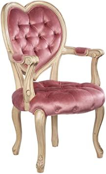 Design Toscano Sweetheart Victorian Heart-Backed Armchair, 39 Inches, antique white Victorian Armchair, Pink Furniture, Provincial Style, French Provincial Style, Cute Furniture, Photography Studios, Pink Chair, Wood Arm Chair, Design Toscano