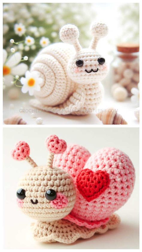 Amigurumi Snail Free Pattern Crocheted Snail Free Pattern, Arigumi Crochet Amigurumi, Crochet Snail Pattern Free, Snail Crochet Pattern Free, Crochet Snail, Slip Stitch Crochet, Crochet Toys Free Patterns, Crochet Toys Free, Crochet Turtle