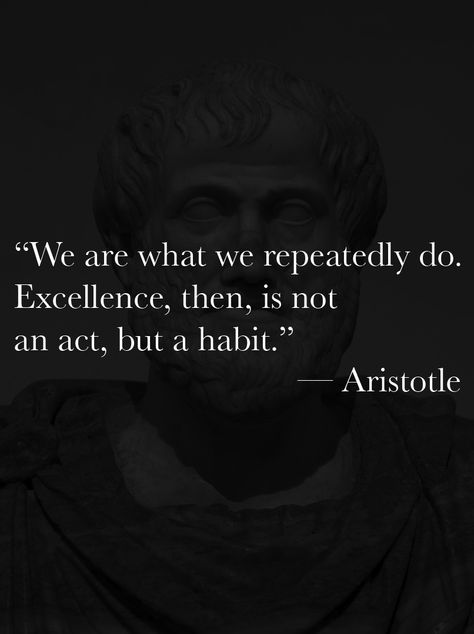 Excellence by Aristotle - Imgur Aim High, Happy Heart, Real Talk, Food For Thought, Peace Of Mind, Inspire Me, Cool Words, Work Hard, Fitness Motivation