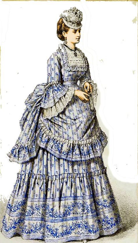 Spring 1870 Early 1870s Dress, 1800s Womens Fashion, 1870 Dress, 1870s Dress, 1870 Fashion, 1880 Fashion, Victorian Era Dresses, 1870s Fashion, Victorian Era Fashion