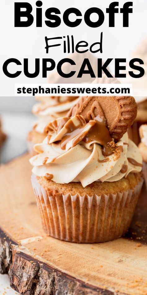 Cookie Butter Frosting, Biscoff Cookie Recipe, Gourmet Cupcake Recipes, Biscoff Cupcakes, Homemade Cupcake Recipes, Treat Business, Delicious Cupcakes Recipes, Biscoff Recipes, Biscoff Cookie Butter