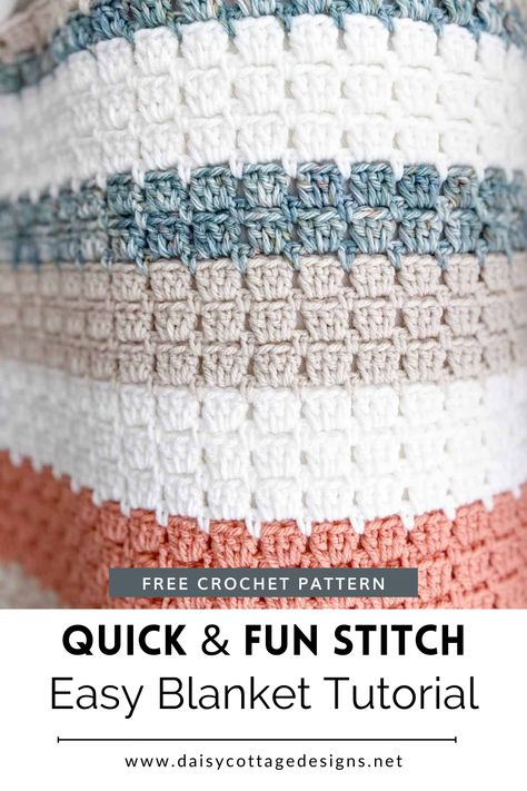 Unlock the secret to creating exquisite, cozy blankets with this easy-to-follow Block Stitch Blanket Tutorial (Easy Crochet Pattern!). This step-by-step guide takes you from the start of your crochet journey to the end result, with expert tips and a free pattern included! Don't wait any longer to master this timeless crochet technique. Beginner Crochet Baby Blanket Free Pattern, Modern Granny Blanket, Star Stitch Crochet Blanket Free Pattern, Block Crochet Stitch, Twin Size Afghan Crochet Pattern, Best Blanket Crochet Stitch, Fastest Crochet Blanket Pattern, Quick Crochet Afghan Patterns Free, Yarn Bee Soft Secret Crochet Patterns