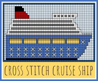 A simple, free cross stitch cruise ship pattern design which you can use as part of a travel sampler, gift card or small framed gift. #crossstitch #cruise #cruiseship #design #pattern #free #simple #easy #ship #boat #craft #template Cruise Ship Design, Cross Stitch Map, Cruise Gifts, Dmc Cross Stitch, Ship Design, Tiny Cross Stitch, Tiny Cross, Small Cross Stitch, Cross Stitch Fabric