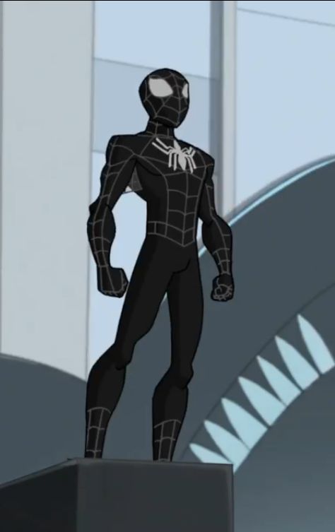 (Peter B. Parker Earth-26498) (Spectacular Spider-Man S.1 E.10) Venom Suit, Spider Man Animated Series, Spectacular Spiderman, Peter B Parker, We Are Venom, Men Suits Black, Spider Man Venom, Symbiote Spiderman, Spider Men